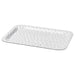 A rectangular plastic tray with raised edges and a smooth surface. Tray, White, 28x20 cm (11x7 7/8")