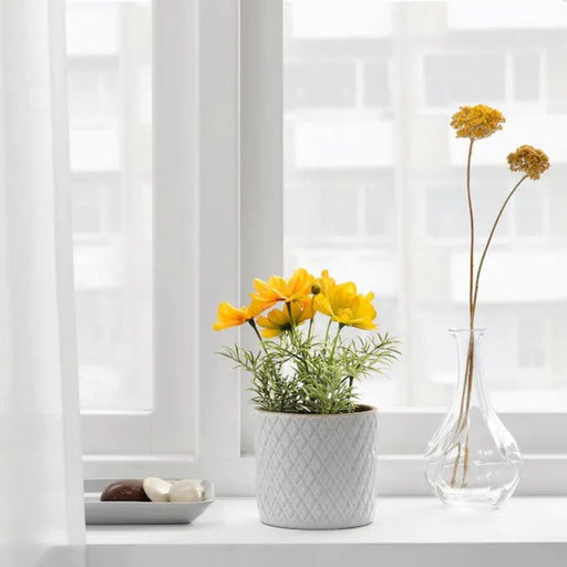 Digital Shoppy IKEA Artificial Potted Plant, Indoor/Outdoor/Cosmos Yellow, 9 cm (3 ½ ")  40506494