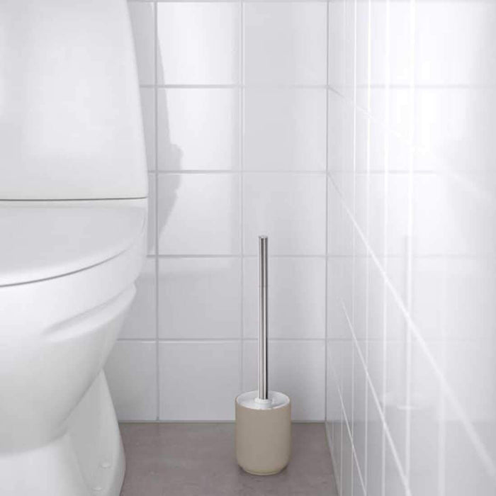 Beige toilet brush from Ikea: A durable and easy-to-use toilet brush in beige from Ikea, with a matching holder.