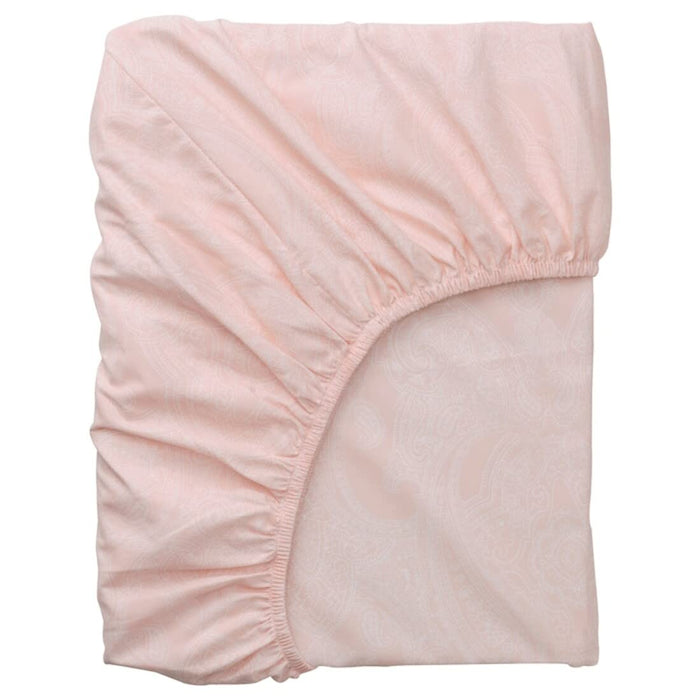 An IKEA Fitted Sheet, Light Pink/White 80501606