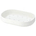 A white plastic soap dish from IKEA with a clean and minimalist design. 30263815