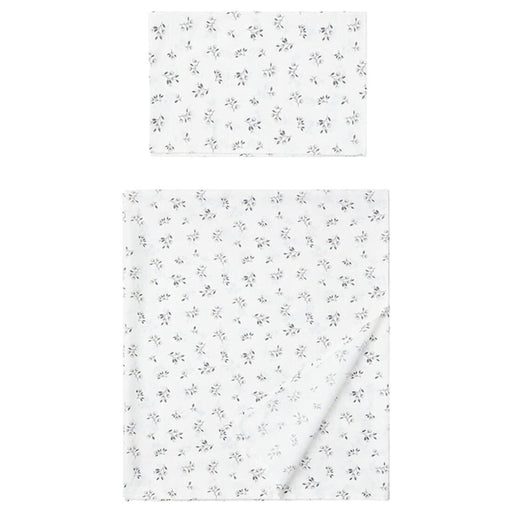 White cotton flat sheet and  pillowcase from IKEA 70475132