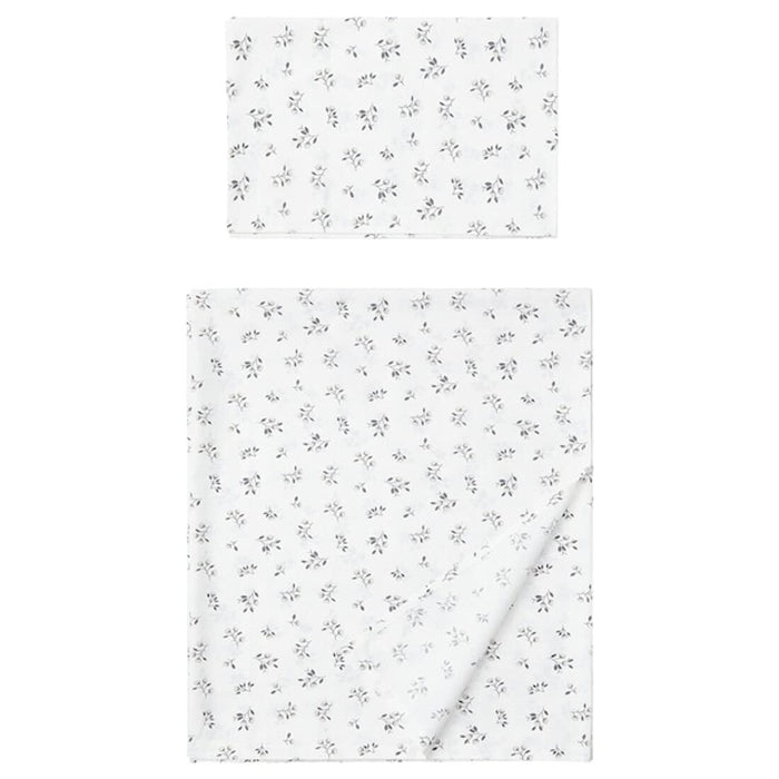 White cotton flat sheet and  pillowcase from IKEA 70475132