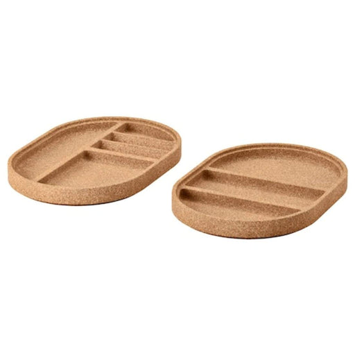 Set of 2 cork trays from IKEA for organizing small items 80394017