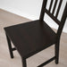 A close-up of an Ikea chair, made of durable material , A top-down image of the IKEA chair in brown-black, showing the chair's simple, yet elegant design. 80363426