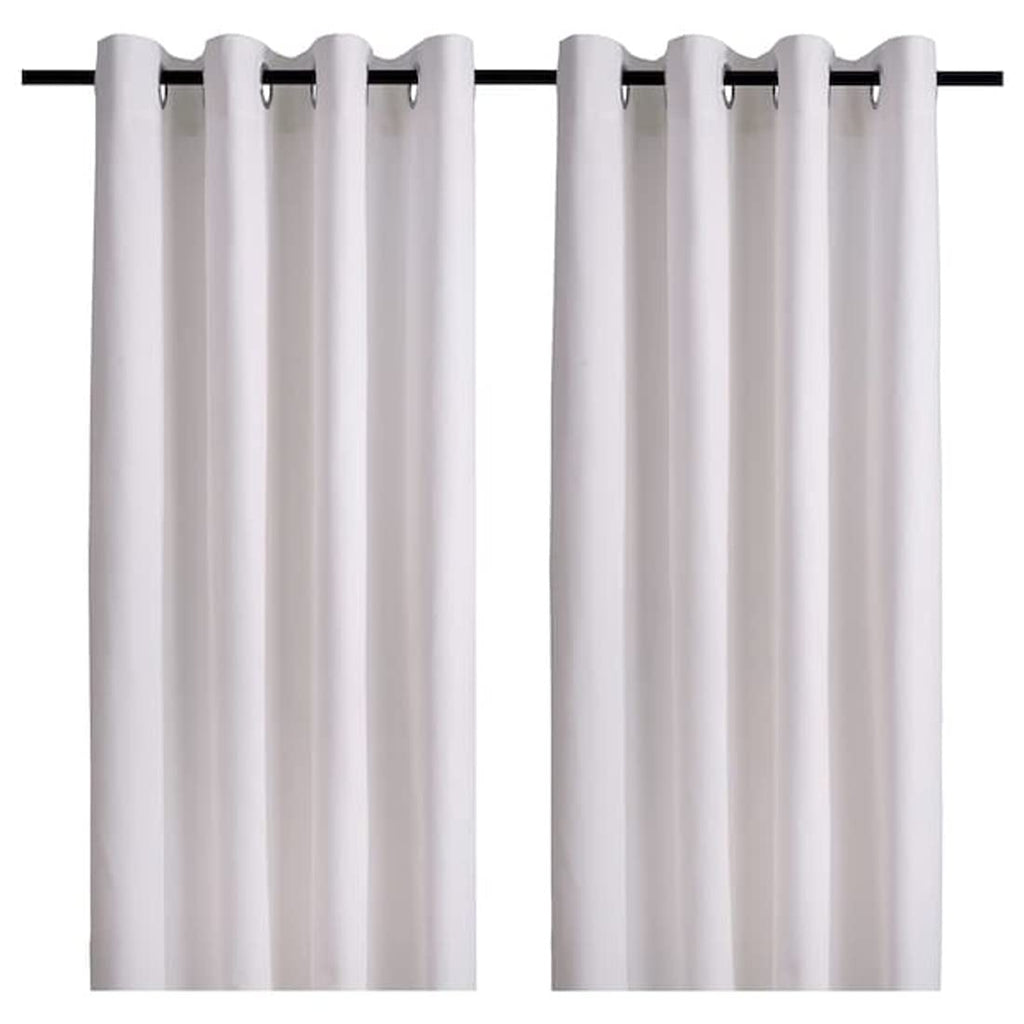 Buy Ikea LENDA Curtains with tie-Backs, 1 Pair, White, 140x150 cm
