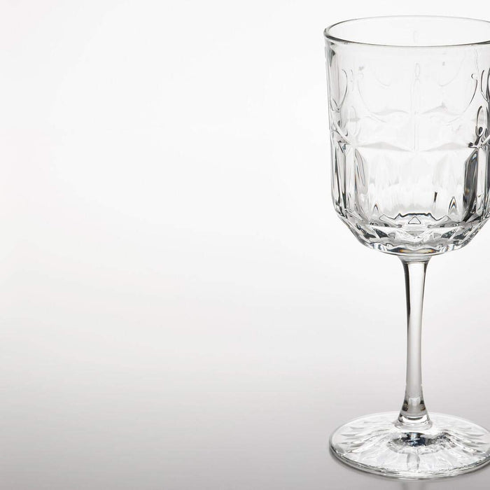 Clear glass IKEA wine glass without a stem, great for casual occasions or outdoor events