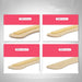 Cushioned heel liners with silicone gel padding and self-adhesive backing.
