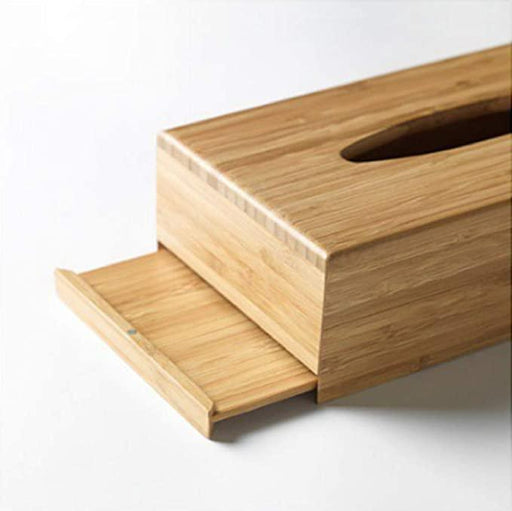 IKEA BONDLIAN bamboo tissue box rectangular natural colour simple design top view