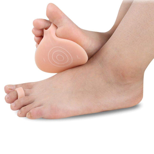 Rapid pain relief pad for instant relief from foot discomfort and forefoot pain.