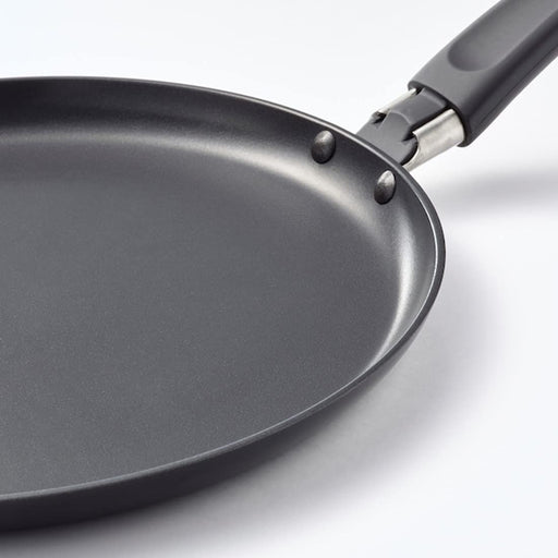  IKEA's non-stick pancake pan, showing its flat circular shape and the non-stick surface.