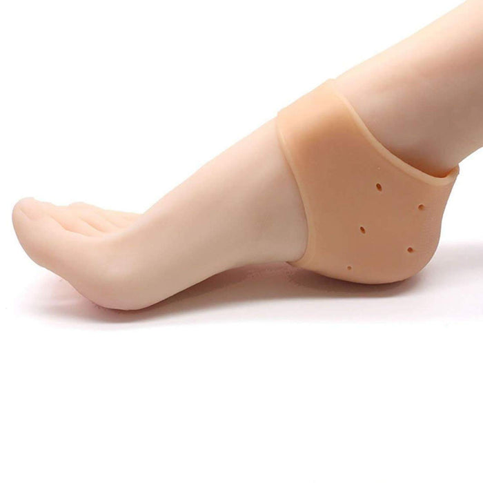 Digital Shoppy 1Pair Foot Care Products Medical Cracked Silicone Care Heel Cover Cushion Anti-slip Maintenance Foot Heel Protection