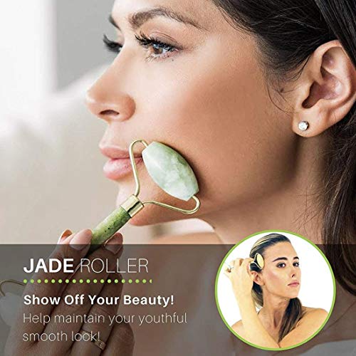 A body head neck massager by Kanbuder, featuring a double head jade roller for a relaxing and effective massage experience.