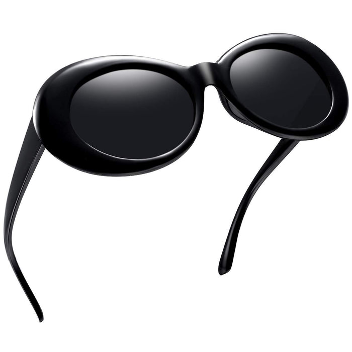"Classic unisex oval sunglasses with silver frames and mirrored lenses"
