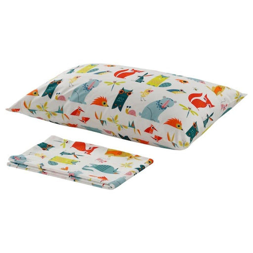 Multicolor cotton flat sheet and pillowcase from IKEA  00454784