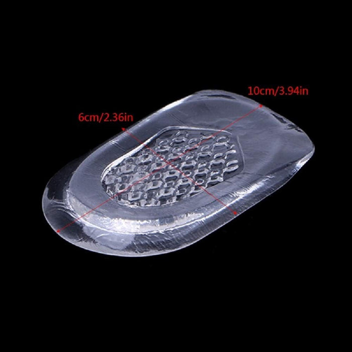 Silicone gel elastic invisible heel shoe pads for treatment and prevention of heel pain