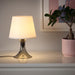 Digital Shoppy IKEA Table Lamp, Dark Grey/White, 29 cm (11 ") with LED Bulb E14 Globe Opal White.