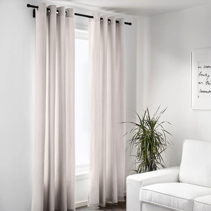 Digital Shoppy IKEA Curtains, 1 Pair, Beige, 145x150 cm (57x59 ),Curtain, Window Curtain Online, Designer Curtain Online, Plain curtains, Curtains for home