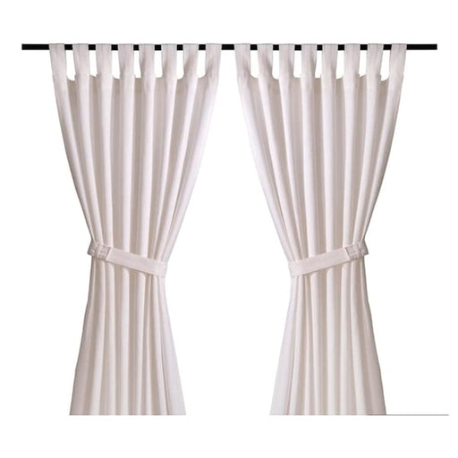 Digital Shoppy IKEA Curtains with tie-Backs, 1 Pair, White, 140x150 cm (55x59 ) 90419140,Curtain, Window Curtain Online, Designer Curtain Online, Plain curtains, Curtains for home