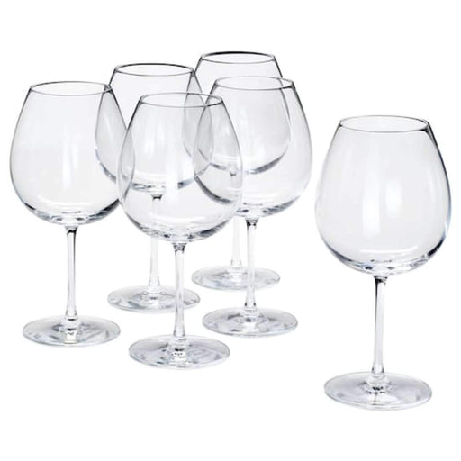 IKEA wine glass, made of clear glass with a sleek, elegant design, perfect for enjoying a glass of wine.