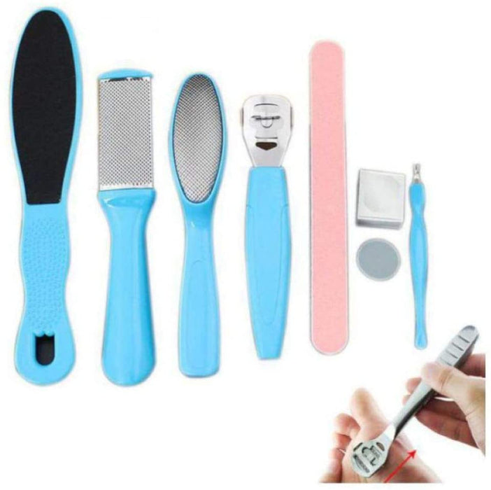 Digital Shoppy File Set Dead Hard Skin Callus Remover Scraper Pedicure Rasp Tools Portable Cuticle Pusher Nail Foot Care Tool