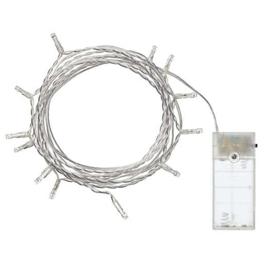 Digital Shoppy IKEA LED Lighting Chain with 12 Lights, Indoor/Battery-Operated Silver-Color. 80421025