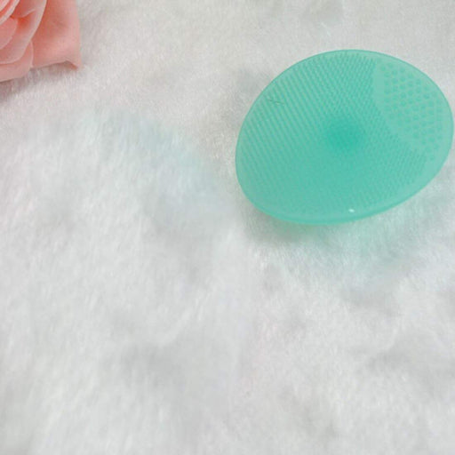 Digital Shoppy Baby Massage Wash Pad Face Exfoliating Soft Blackhead Facial Clean Silicone Shampoo Brush Bath Skin Deep Wash Massage Brush (Turquoise)