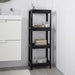 Digital Shoppy IKEA Shelf unit, black, 36x23x100 cm (14 1/8x9x39 3/8 ") free standing-bathroom kitchen living room bedroom storage small things 10450808