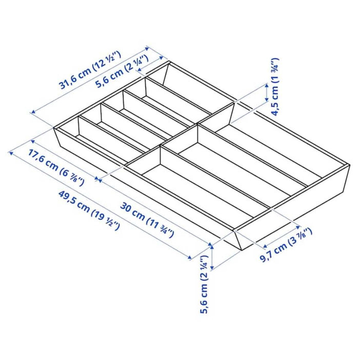 Digital Shoppy Cutlery tray, light bamboo 20486411