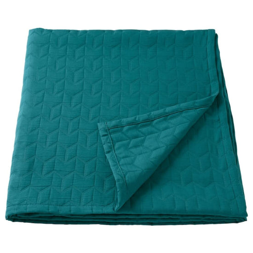 Cozy dark green bedspread from IKEA, 150x250 cm in size-00455571
