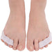 A pair of durable and comfortable silicone gel toe separators, perfect for daily use.