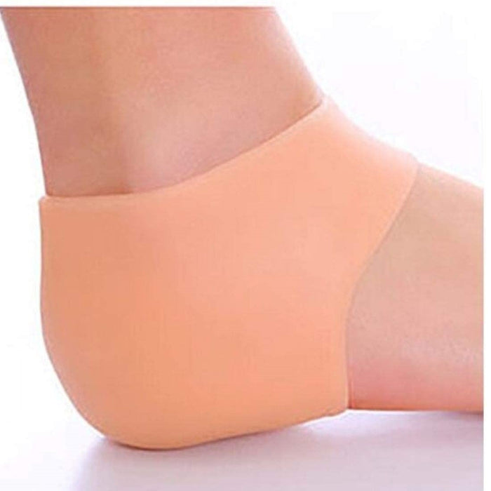 Digital Shoppy Foot Care Products Medical Cracked Silicone Care Heel Cover Cushion Anti-slip Maintenance Foot Heel Protect Feet Care 1Pair(skin colour)