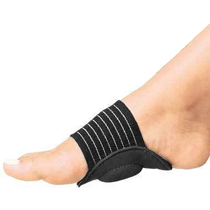 A foot with a visible area of pain near the heel, highlighting the effects of plantar fasciitis.