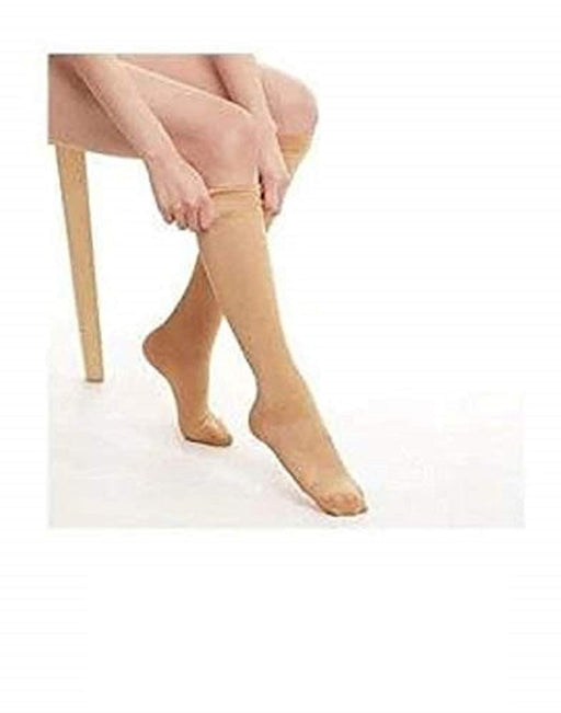 Digital Shoppy Unisex Medical Compression Socks Pressure Varicose Veins Leg Relief Pain Knee High Stockings 1Pair (Skin, L/XL)