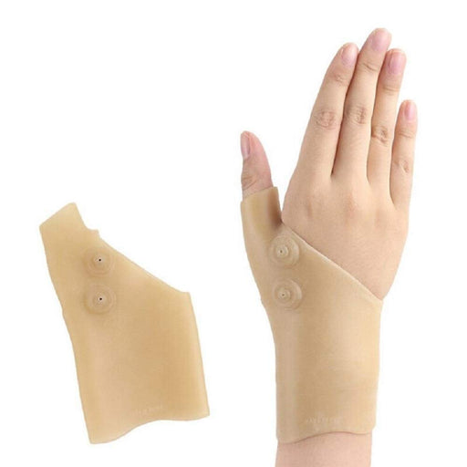 A pair of Magnetic Therapy Support Gloves with silicone gel padding for hand and wrist pain relief.