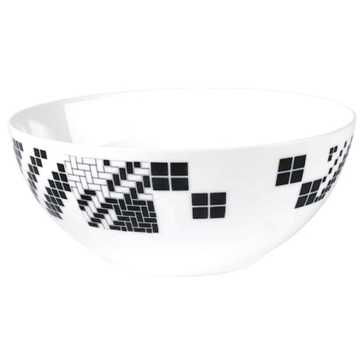 Digital Shoppy IKEA Bowl, white/black, 18 cm 20464334 mixing bowl serving home online dinnerware