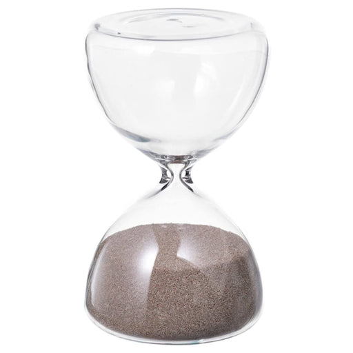 Decorative hourglass with rainbow-colored sand in a glass frame - adds a pop of color to your space.