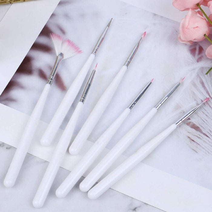 Digital Shoppy Nail Art Brush Set Pen Nail Art Tools - Pack of 7
