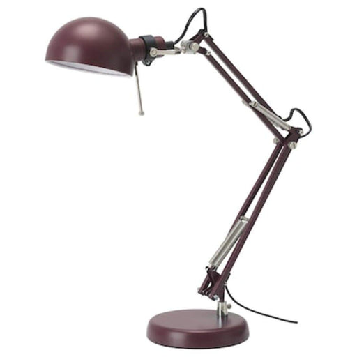 ISNÅLEN LED work lamp, red/brass color - IKEA
