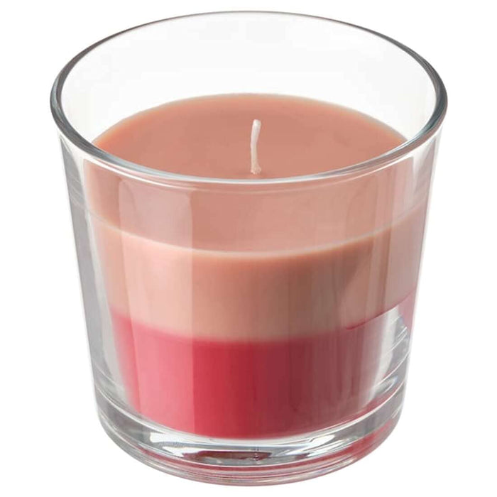 Digital Shoppy IKEA Scented Candle in Glass Fresh Strawberries/Pink-red 9 cm