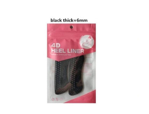 Digital Shoppy Heel Liner Grip Pad Cushions Self-Adhesive Insert Stickers Silicone Gel Shoe Pads (Black, Thickness - 6mm)