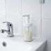Stylish and practical soap dispenser made of transparent glass material  70322304