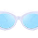 "Fashionable Clout Goggles oval sunglasses for men and women - tortoise shell frame, blue lenses"
