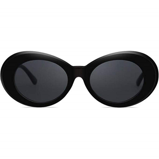 "Comfortable unisex oval sunglasses with white frames and tinted lenses"