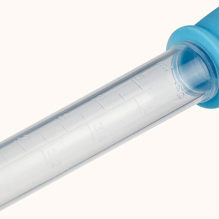 well-stocked medicine cabinet with a silicone plastic graduated pipette dropper for accurate liquid measurements.