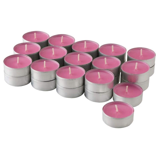 IKEA scented tealight candle in a glass holder, adding a touch of warmth and coziness to her home decor