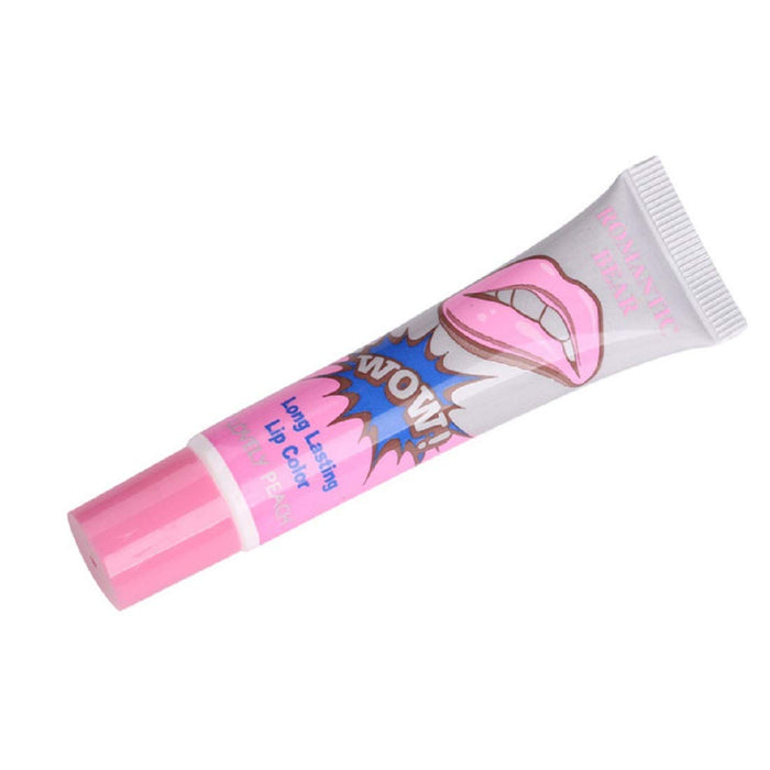 Digital Shoppy Romantic Bear Lip Stain Waterproof Long Lasting Lip Gloss Matte Liquid Lipstick Lip Gloss Color Peel Off Mask Lip Tint (CHERRY RED, WATERMELON, SWEET ORANGE, LOVELY PEACH) - digitalshoppy.in