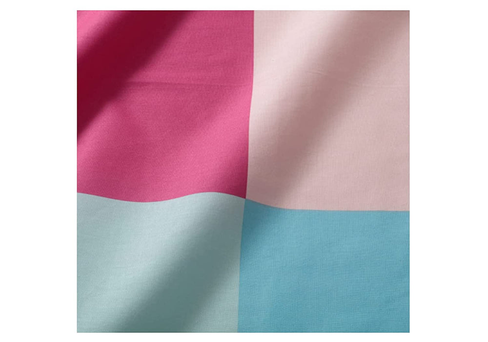 Close-up of multicolor cotton flat sheet from IKEA 70427589