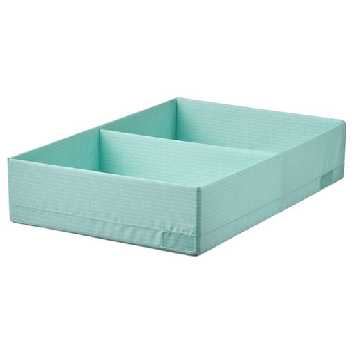 Ikea turquoise box with multiple compartments for clothes storage, featuring a clear design and easy transportation  00471646