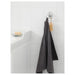 Small but strong chrome hook from IKEA, perfect for small spaces 90308590